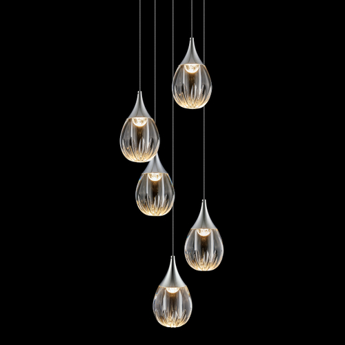 Подвесной светильник MD24001004-5A chrome/clear