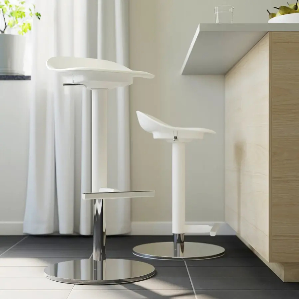 Барный стул - IKEA JANINGE/ЙАНИНГЕ ИКЕА  ,  36х38х84 см, белый