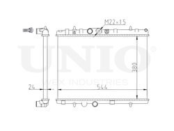 Радиатор охлаждения двигателя UNIO RAD-10099
