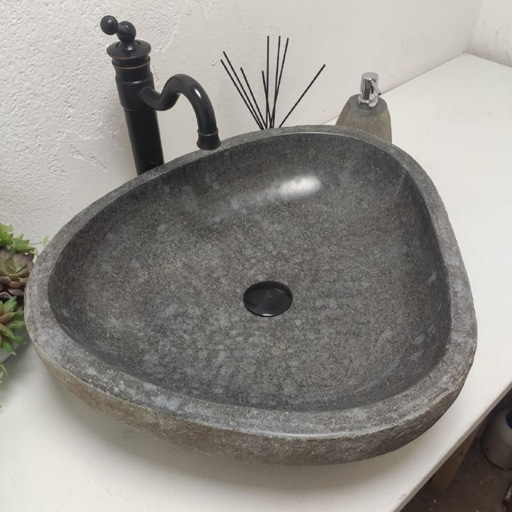 Раковина из речного камня RS-61753 (57*51*15)