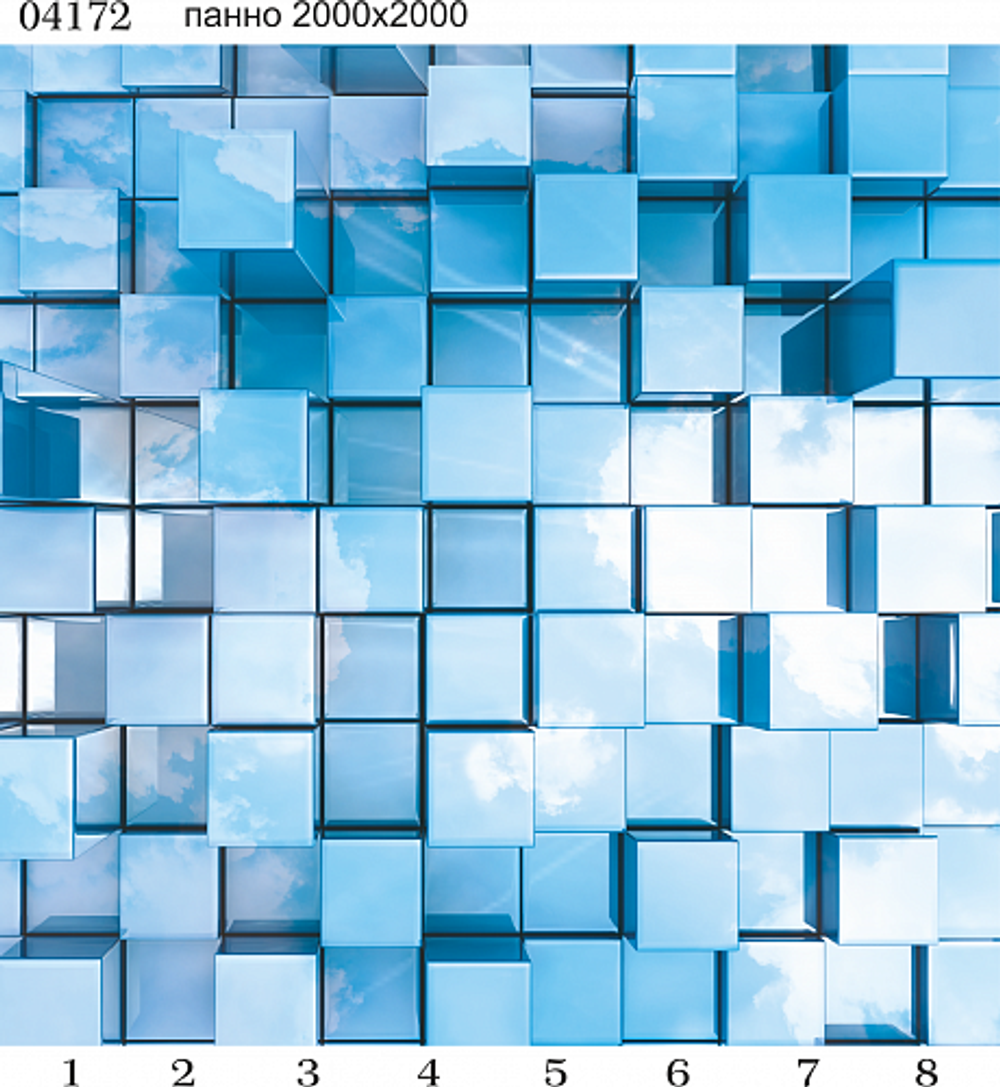 Потолочная панель 3D Panda Куб