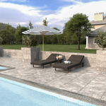 Шезлонг Ideal Patio КОСТА на колесах маренго - каркас карбон