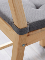 Подушка на стул Икеа Юстина 35/42 x 40 х 4 см, серый