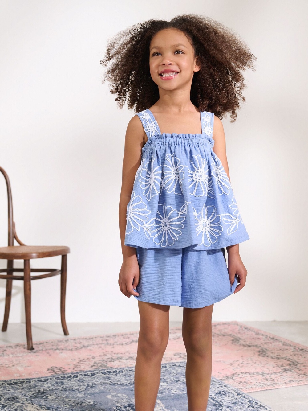 Топ и шорты в комплекте для девочки Next AG5-749, Голубой