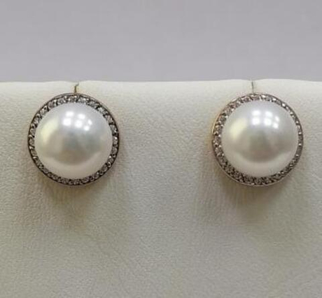 Серьги из золота с жемчугом