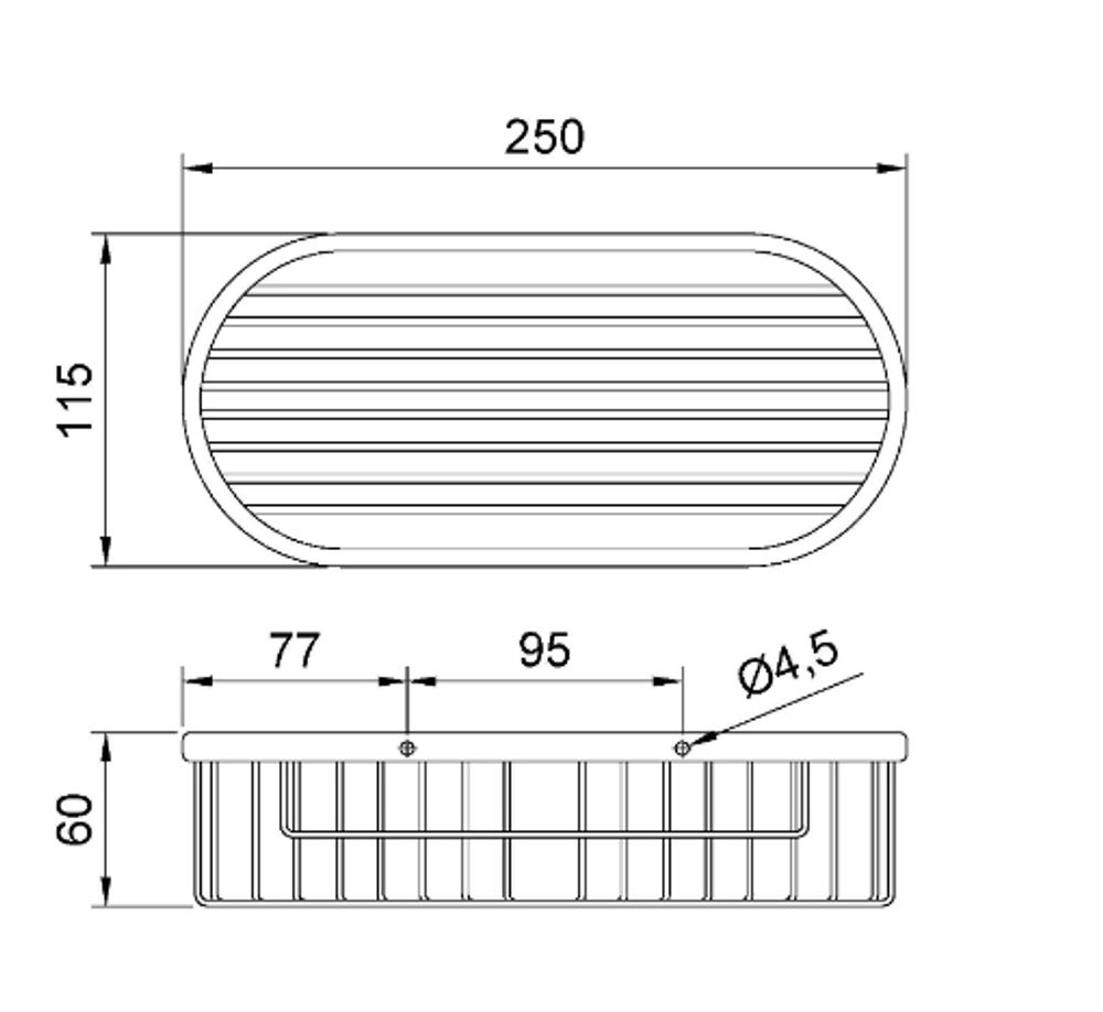 Полка душевая нерж. сталь SOAP 09064.B глянцевый