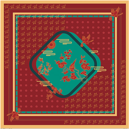 Платок двойной печати 64x64 см AV-BSD1035230091