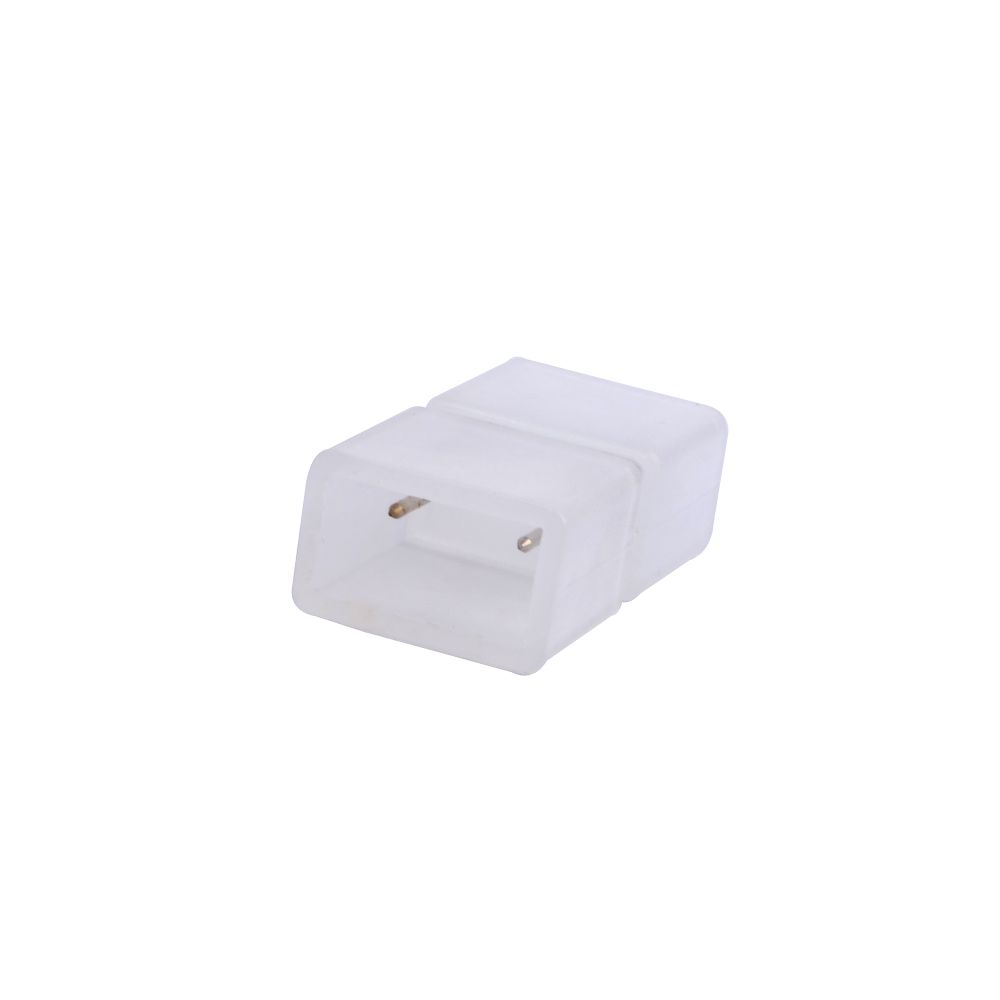 UTC-Q220 K12-B67-NNN CLEAR 025 POLYBAG Соединитель контактный прямой для светодиодных лент 220В 5050 12-14мм. 2 контакта. цвет прозрачный. 25 штук в пакете