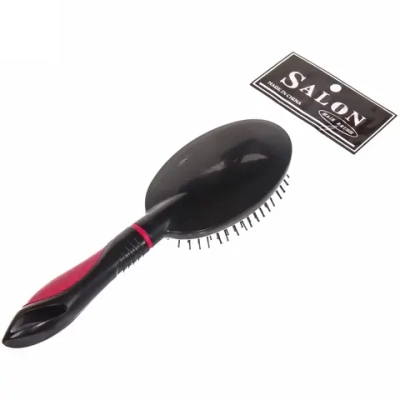 Расческа массажная «Kamila Beauty», овальная большая, цвет черный, 24см●