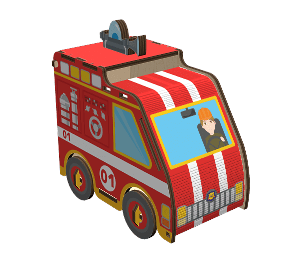 Конструктор "Машинка Пожарная" (FOFA)