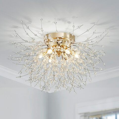 Люстра потолочная Lanbos, 6 LED ламп G9, до 90 Вт, до 15 кв м, золотая