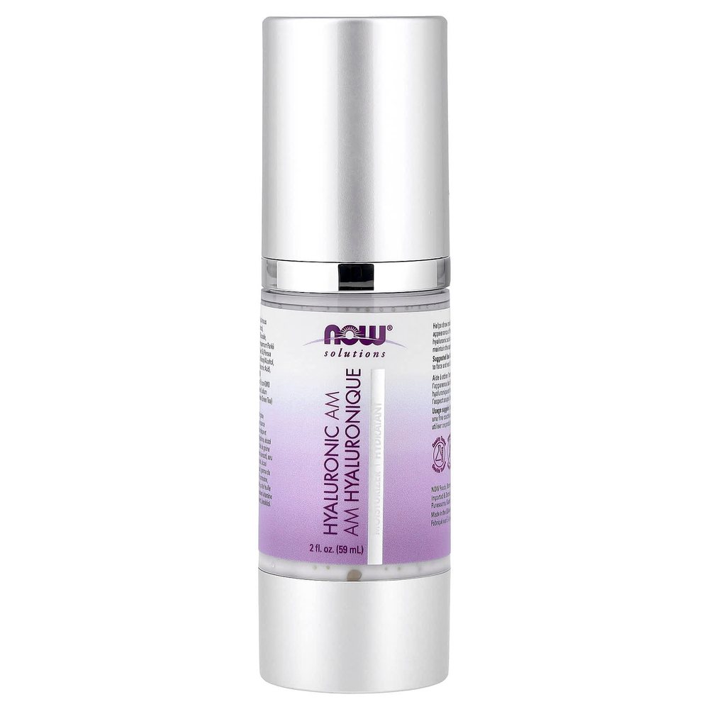NOW Foods, Solutions, увлажнитель с гиалуроновой кислотой, 2 жидкие унции (59 мл)