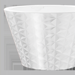 Кашпо для цветов пластиковое 5л d-23 см «Грани» Белый (фольга)
