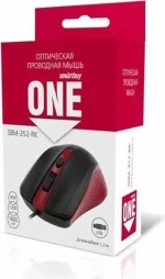 Мышь проводная SMART-BUY ONE SBM-352-RK  красно-черная