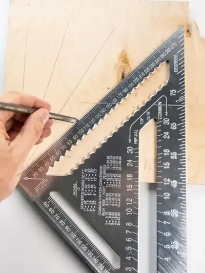 Угольник Свенсона 430мм х 305мм; линейка