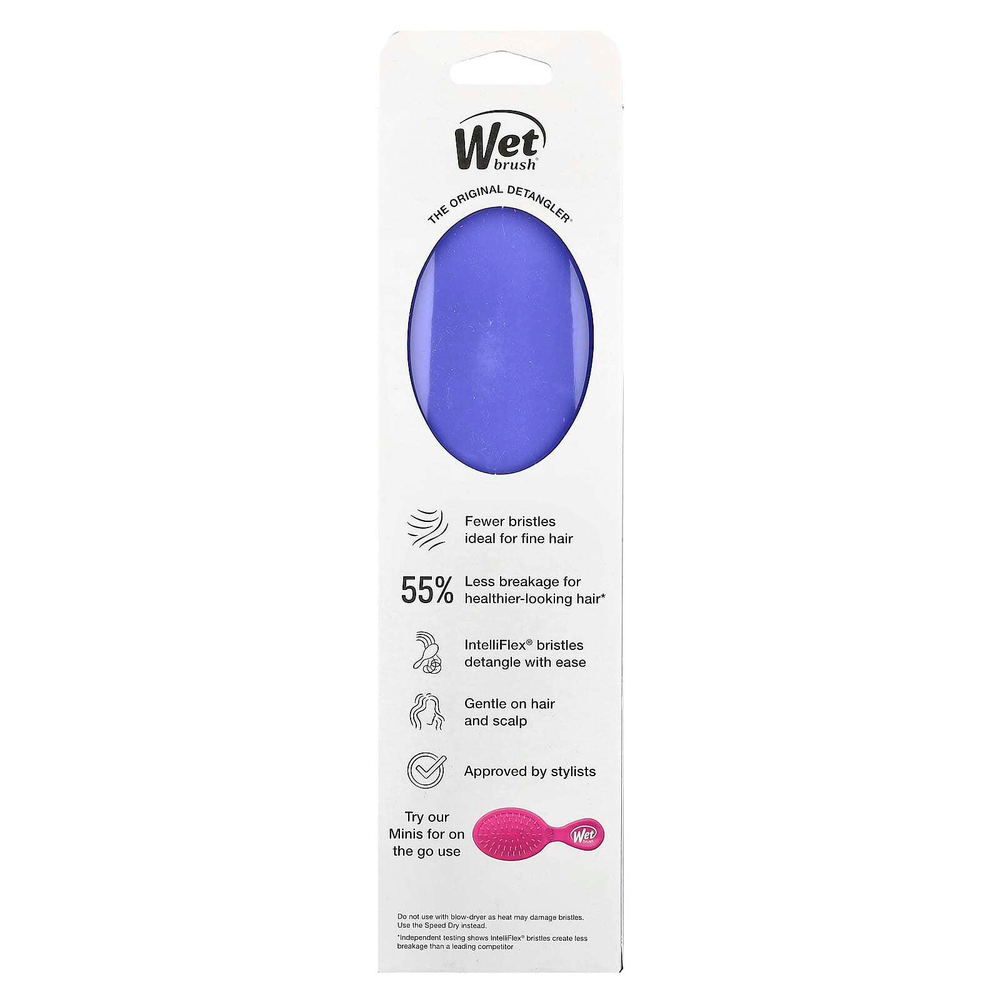 Wet Brush, Средство для расчесывания тонких волос, для тонких волос, фиолетовый, 1 щетка