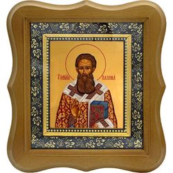 Григорий Палама, Солунский Святитель. Икона на холсте.