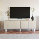 Дизайнерская тумба под телевизор 160 см Ола, 4 двери с нажимным механизмом, на ножках