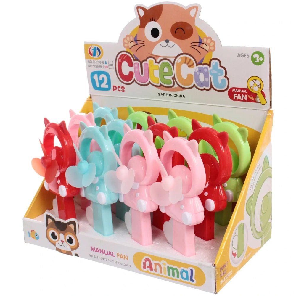 Вентилятор «Милые ушки», 20*9,5 см, микс