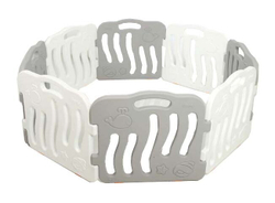 Большой детский манеж iFam Shell серый/белый