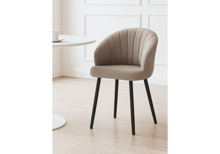 Стул на металлокаркасе Woodville Бэнбу marseille 16, черный, ножки черные