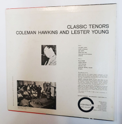 Винтажная виниловая пластинка LP Coleman Hawkins And Lester Young Classic Tenors (Japan 1975)