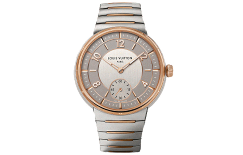 LOUIS VUITTON Tambour Automatic 40mm Steel And Rose Gold