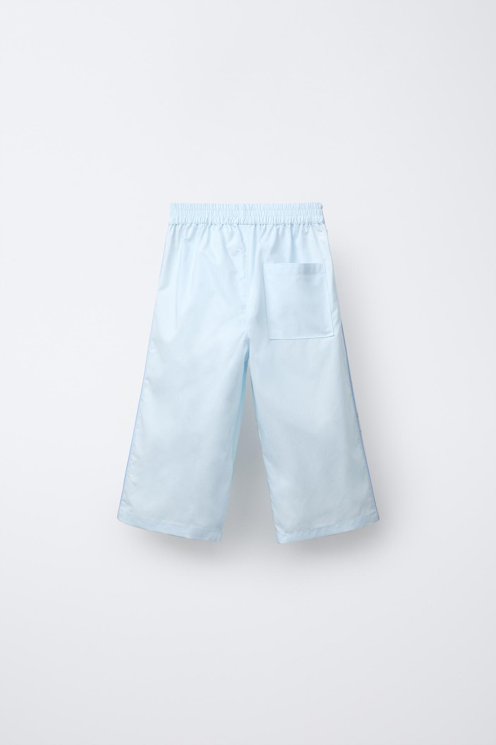 ZARA БРЮКИ ИЗ ВЫСОКОТЕХНОЛОГИЧНОЙ ТКАНИ С КОНТРАСТНЫМ ЦВЕТОЧНЫМ ПРИНТОМ, ГОЛУБОЙ