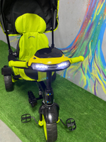 Велосипед детский С МУЗЫКАЛЬНОЙ ПАНЕЛЬЮ 3-х колесный ВД4М/4 Nika, черный с лимоном