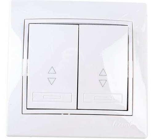 Выключатель проходной 2-кл. СП 10А IP20 с бел. вставкой Мира LEZARD 701-0202-106