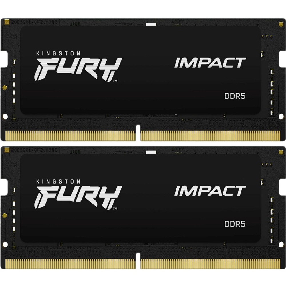 Оперативная память Kingston DDR5 64GB 5600MT/s CL40 SODIMM (Kit of 2) FURY Impact