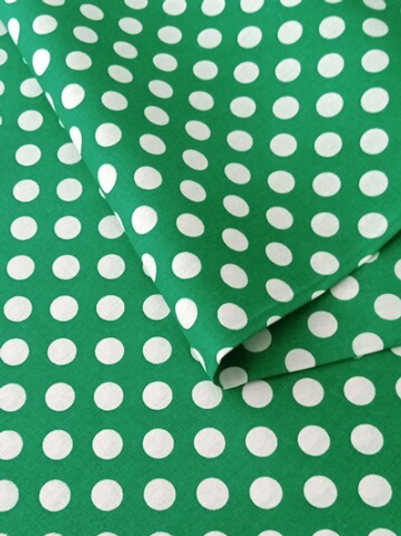 Ткань бязь плательная, рис. "Горох 18 мм", ширина 150 см, арт. 18.14