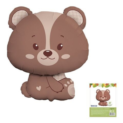 Р Медвежонок, Волшебный лес в упаковке, фольгированный шар 31"/79 см