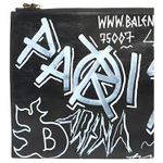 Balenciaga Leather Clutch Women"s Black