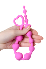 Анальная цепочка ToDo by Toyfa Long Sweety, силикон, розовая, 34 см, Ø 2,7 см