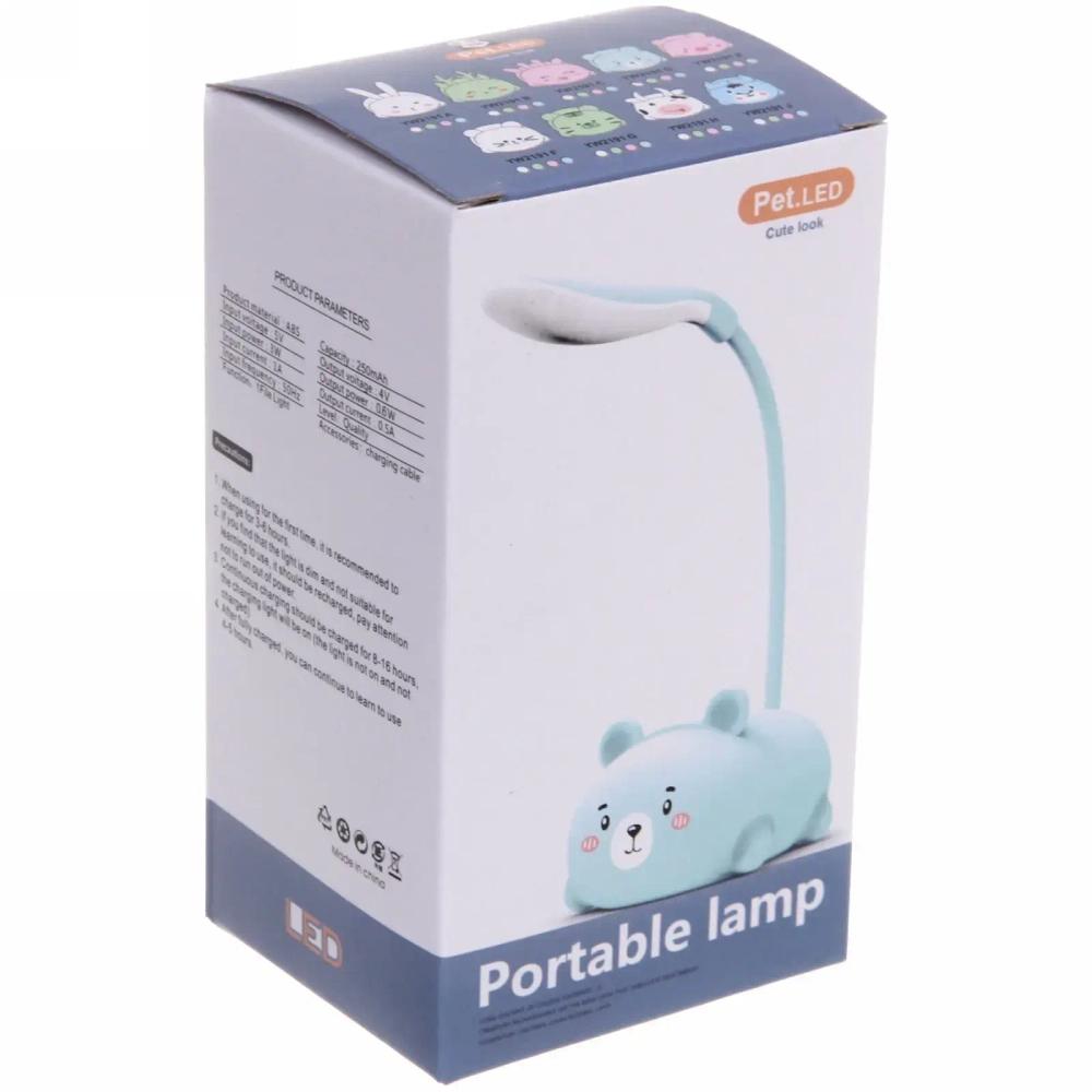 Светильник настольный «Marmalade-Мишка» LED 28,5*9,2*6,8см USB 5v 3w, Розовый