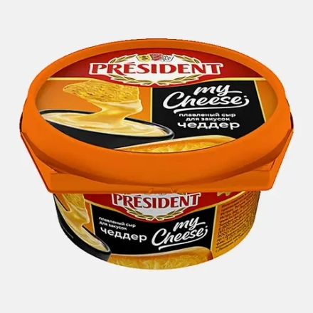 Сыр плавленый My cheese Чеддер 51% President 125г