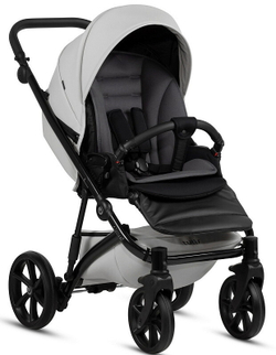 Детская коляска Tutis Viva 5 Plus Leather 2024 3 в 1 с автокреслом Elo Lux EduSky Black 1452085 Cloud