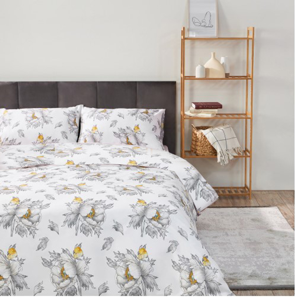 КПБ Евро с простыней на рез. 160х200 ПОПЛИН "П12"