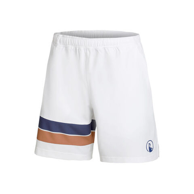 Мужские теннисные шорты Quiet Please Retro Stripe Block Smash Shorts Men - White