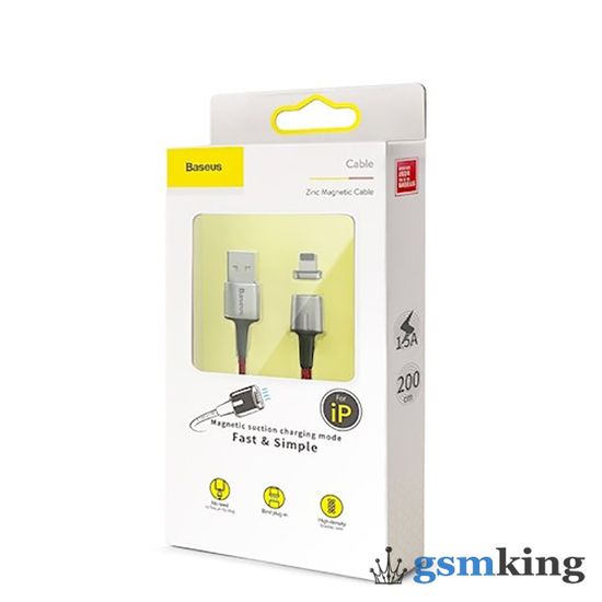 Baseus Zinc Cable USB to Magnetic Lightning 2.4A 1m Red CALXC-A09