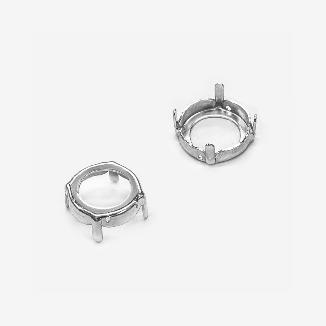 Оправа (цапы) для кристаллов Риволи (Rivoli) 10мм, родирование