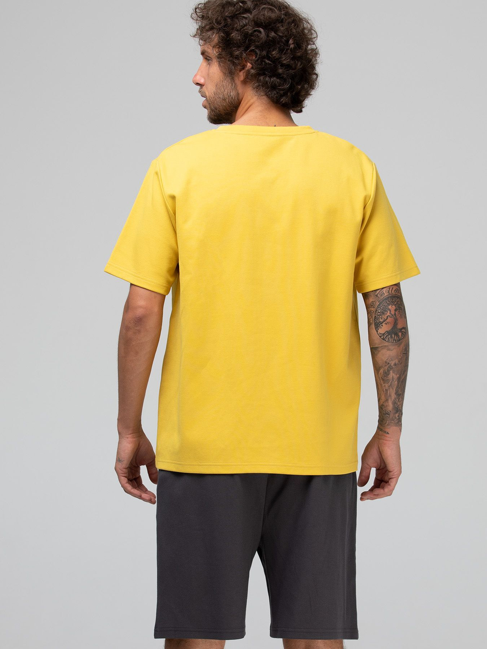 Мужской костюм для дома и отдыха: футболка и шорты (Размер: XL) (Цвет: голубой)