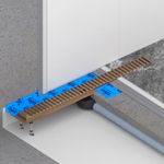 Душевой лоток Drain System 800 DS230108/19 Розовое золото, с вставкой «Lines»
