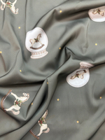 Пижамный костюм новогодние лошадки (с кантом\без)