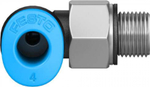 QSML-M5-4-100 Угловой штуцер с цанговым зажимом и резьбой