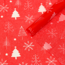 Бумага упаковочная тишью "Ёлочки",50 х 66 см, 1 лист