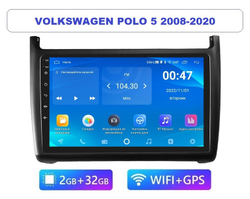 9" Volkswagen POLO 5 2008-2020 (Android / Wi-Fi / GPS / Bluetooth)