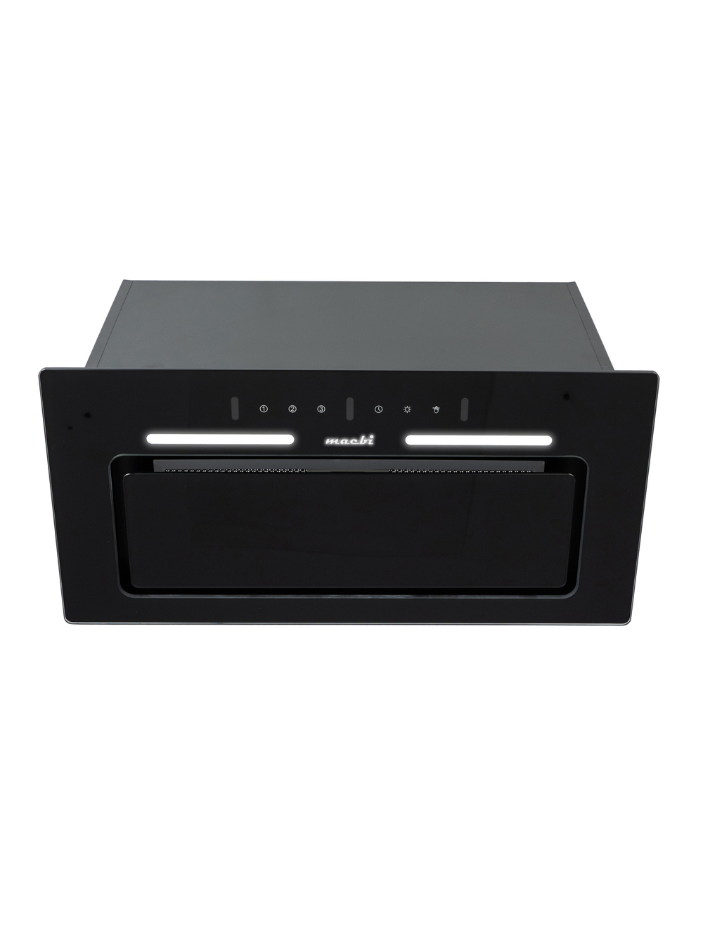 Вытяжка кухонная LedyDC-60GT (BLACK) черный, D150мм,1100м3/ч, полновстраиваемая, ИНВЕРТОРНЫЙ Мотор 110Ватт (Энергетическая эфф-ть класс А+), стекло 60см, сенсорное управление + управление жестами (MACBI)