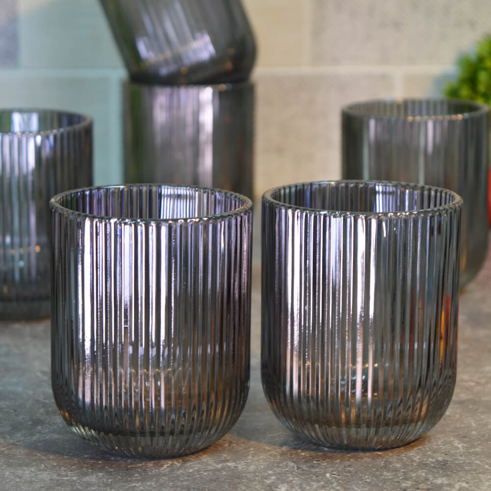 Набор стаканов 6шт 270мл, цветное стекло